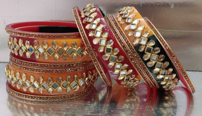 WELLVIEW Plastic Crystal Bangle Set