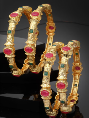 Sukkhi Alloy Gold-plated Bangle Set(Pack of 4)