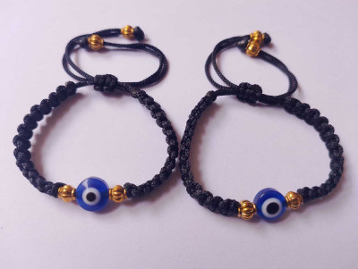 MANMORA Fabric Beads Charm Bracelet(Pack of 2)
