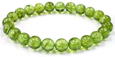 VIBESLE Stone, Peridot Beads, Crystal Charm Bracelet