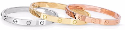 Jewels Galaxy Alloy Gold-plated Bracelet(Pack of 3)