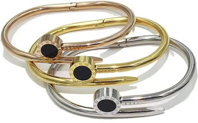 STYLEKRAFT Brass, Alloy Zircon Gold-plated Bracelet Set(Pack of 3)