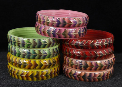 NMII Glass Bangle Set(Pack of 10)