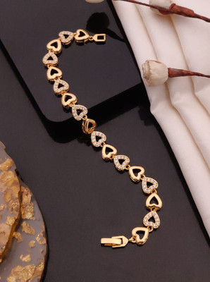 Shreeji imitation Alloy Cubic Zirconia Palladium Bracelet