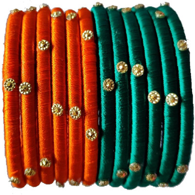 SiirAaka Fabric Bangle Set(Pack of 12)