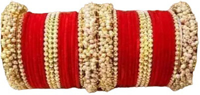 khooshbu Metal Pearl Bangle Set