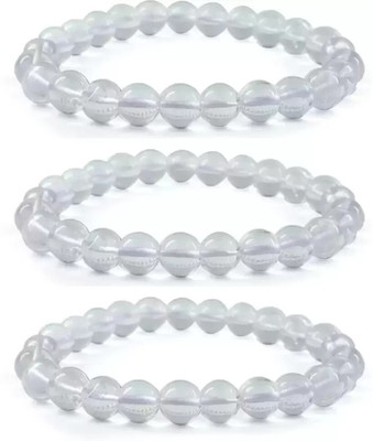 SUKHAD Crystal Quartz Bracelet Set(Pack of 3)
