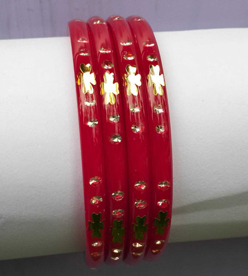 APOSOLUARD Plastic Gold-plated Bangle(Pack of 4)