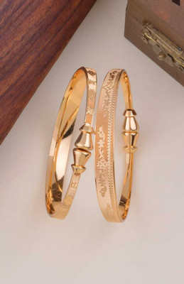 Prasansha Enterprises Brass, Alloy Gold-plated, Enamel Bangle Set(Pack of 2)