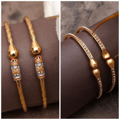 GEMINI FASHION HUB Brass Bracelet(Pack of 4)