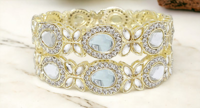 Anahat collection Alloy Gold-plated Bangle Set(Pack of 2)