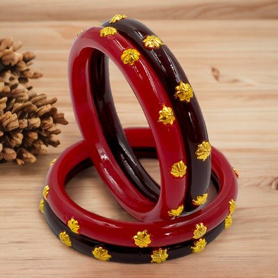 SUNISKA Plastic Gold-plated Bangle Set(Pack of 4)