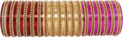 ZULKA Metal Zircon Bangle Set(Pack of 90)