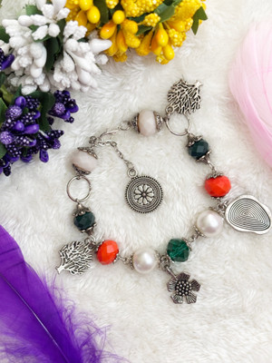Flaunt N Flourish Oxidised Silver Bracelet