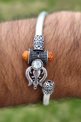 Maatrachaaya Alloy Cubic Zirconia Sterling Silver Kada