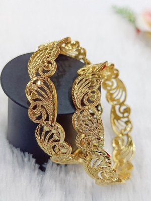 Prasansha Enterprises Brass Gold-plated Bangle Set(Pack of 2)