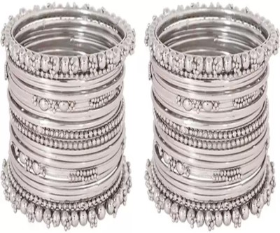 Terraband Alloy Silver Bangle Set(Pack of 40)