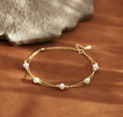 KIMIKO Sterling Silver Pearl Gold-plated Bracelet