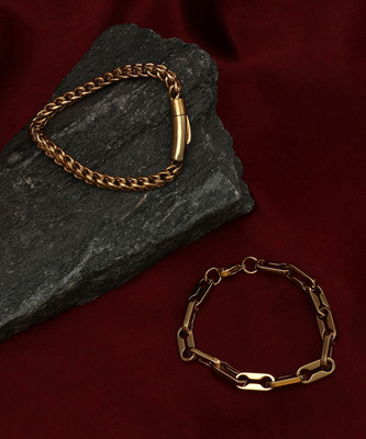 SOHI Alloy Gold-plated Bracelet Set(Pack of 2)