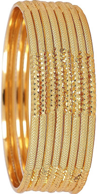 AnjaliImitation Brass Beads Gold-plated Bangle Set(Pack of 8)