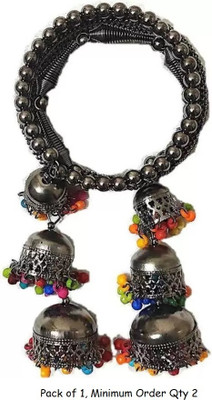 Samridhi DC Metal, Oxidised Silver, Alloy Bangle