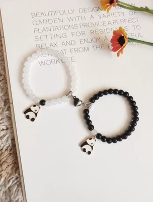 Janki. Crystal Crystal Silver Coated Bracelet(Pack of 2)