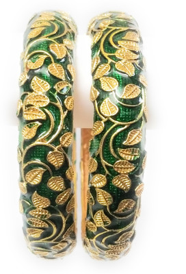 Santosh Jewels Metal Gold-plated Bangle Set(Pack of 2)