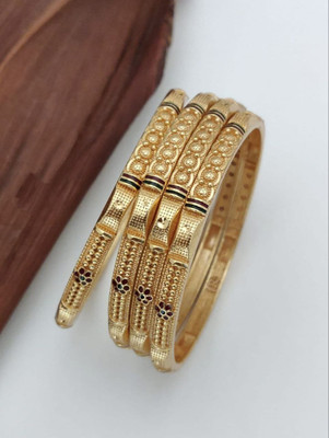 Shree Fashions World Brass Gold-plated Bangle Set(Pack of 4)