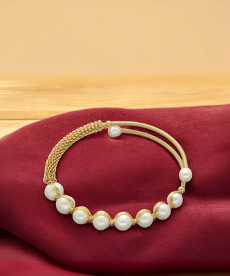 Sri Jagdamba Pearls Alloy Pearl Gold-plated Bracelet