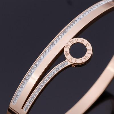 vrumaira Stainless Steel Cubic Zirconia Bracelet