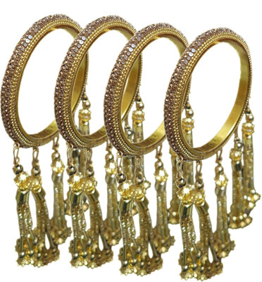 Rudram Arts Alloy Gold-plated Bangle Set(Pack of 4)