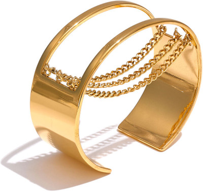 Diving Swan Stainless Steel Gold-plated Cuff