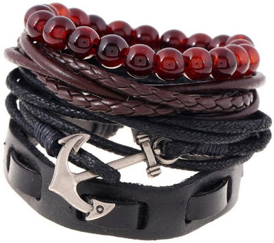 Vientiq Leather Bracelet(Pack of 4)