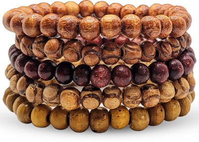 BOHENOOR Wood Bracelet Set(Pack of 5)