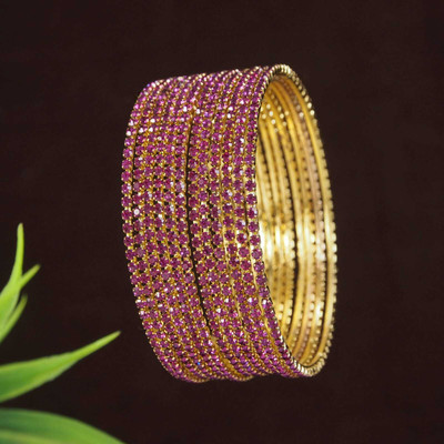Atulya Alloy Gold-plated Bracelet Set(Pack of 10)