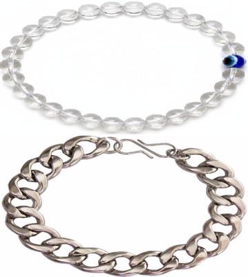 IKONKARR Stone, Crystal, Stainless Steel Bracelet(Pack of 2)