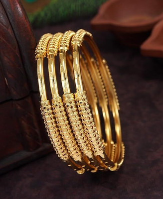 vani enterprise mart Brass Gold-plated Bangle Set(Pack of 4)
