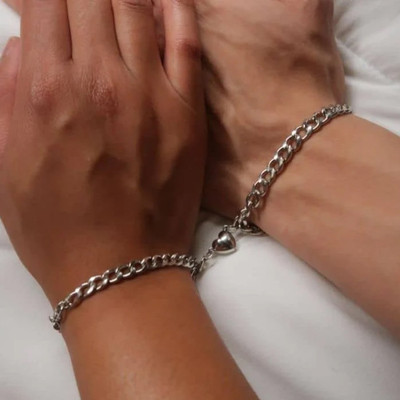 ruby collection Alloy Sterling Silver Bracelet Set(Pack of 2)