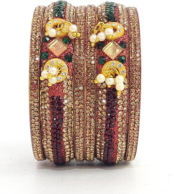 Shipo Plastic Zircon Bangle(Pack of 6)