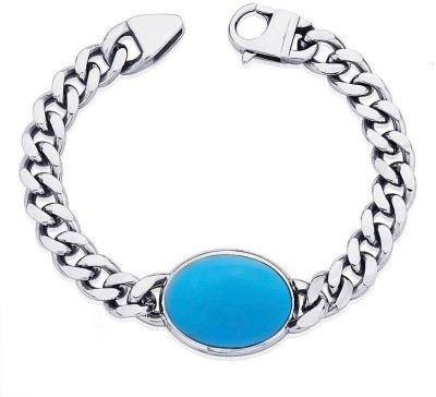 P.R.Prints Stone Turquoise Silver Bracelet