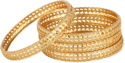 VIGHNAHARTA Alloy Gold-plated Bangle Set(Pack of 4)