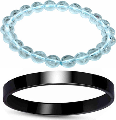 HouseOfCommon Crystal, Stainless Steel Bracelet(Pack of 2)
