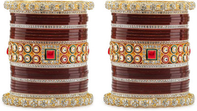 SBS Alloy Beads, Pearl, Cubic Zirconia Gold-plated Chudas(Pack of 58)
