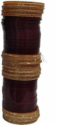 KAMAAKSHI FASHION COLLECTIONS Plastic Pearl, Cubic Zirconia Bangle Set(Pack of 68)