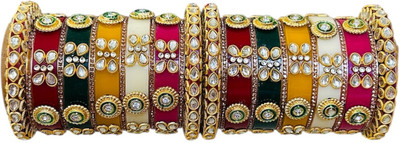 ZOHRINA Plastic Zircon Bangle Set(Pack of 2)