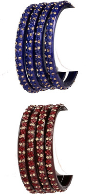 AFAST Glass Beads, Crystal Bangle Set(Pack of 8)