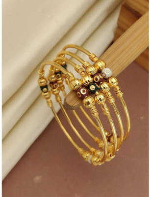 Dharti Ent Copper Gold-plated Bangle Set(Pack of 4)