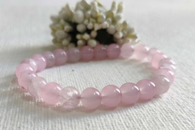 Logyify Rose Quartz Beads, Quartz Bracelet