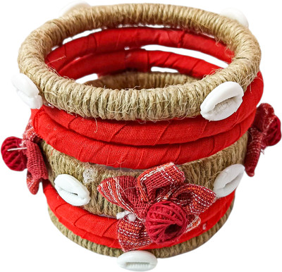 Soundarya boutique Fabric Bangle Set(Pack of 7)
