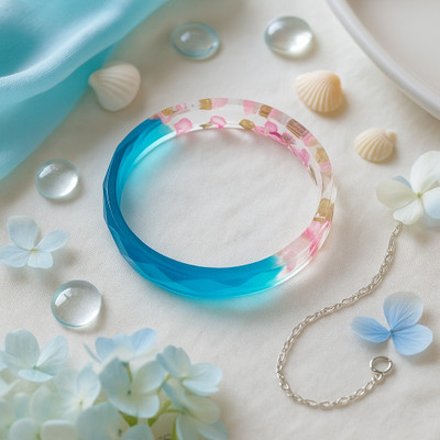 Resinbysona Resin Bangle Set(Pack of 2)